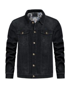 Men Black Denim Shirts