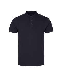 Black Band Collar Cotton T-shirt