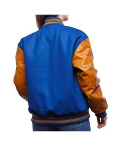 Black Wool Body & Black Leather Sleeves Letterman Jacket