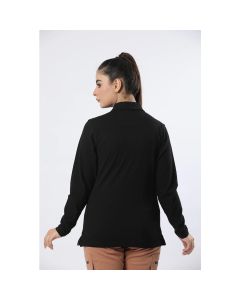 Clasic Long Sleeve Polo Shirt 165 ( Black ) All Size Available