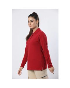 CLASIC LONG SLEEVE POLO SHIRT 165 (RED)
