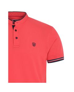 Coral Band Collar Cotton T-shirt