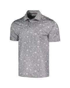 Men's Barstool Golf Gray TOUR Championship Printed Polo All Size Available