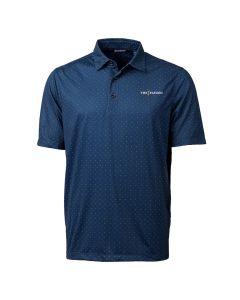 Men's Cutter & Buck Navy THE PLAYERS Pike Double Dot Print Stretch Polo All Size Available