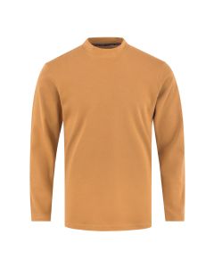 Plain Mustard Mock Neck Full Sleeve