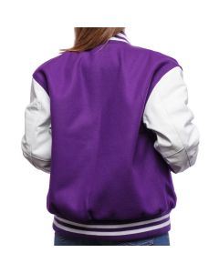 Black Wool Body & Black Leather Sleeves Letterman Jacket