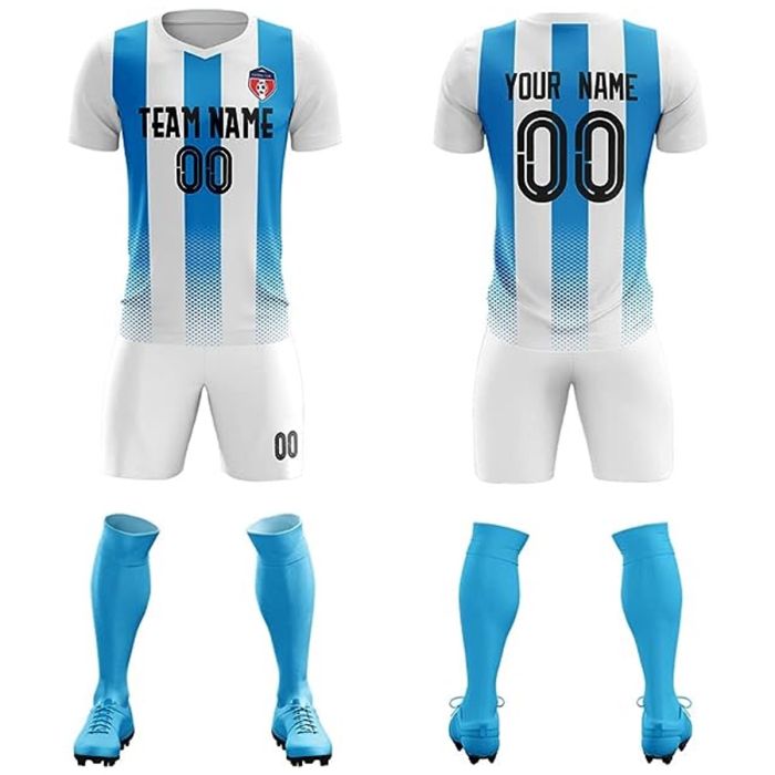 Custom Soccer Jersey Uniform for Men Women Boy Personalized Shirt and Shorts with Name Number