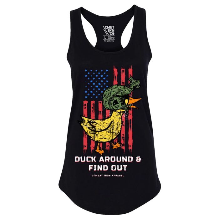DAFO  DUCK AROUND & FIND OUT WOMEN'S RACERBACK TANK
