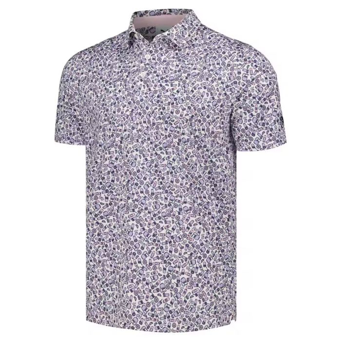 Men's Puma x Arnold Palmer Collection White Arnold Palmer Invitational Mixer Polo All Size Available