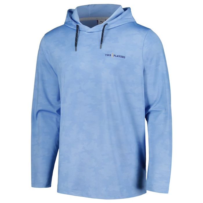 Men's Puma x Volition America Light Blue THE PLAYERS Camo Pullover Hoodie All Size Available