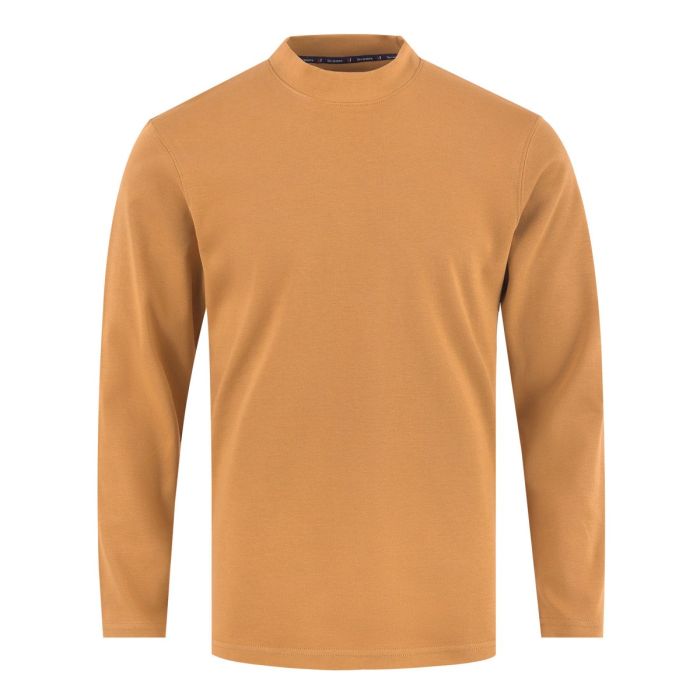 Plain Mustard Mock Neck Full Sleeve