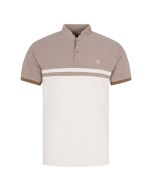 Cameloff White Band Collar Cotton T-shirt