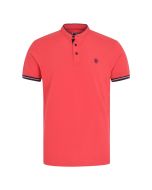 Coral Band Collar Cotton T-shirt